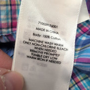 Chemise Ralph Lauren Homme S Bleu Jaune Rose Carreaux Logo Jaune Coton