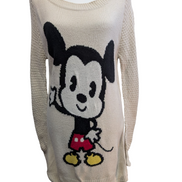 Pull DISNEY x H&M Mickey Mouse Brodé Crème Vintage Femme Manches Longues T. L
