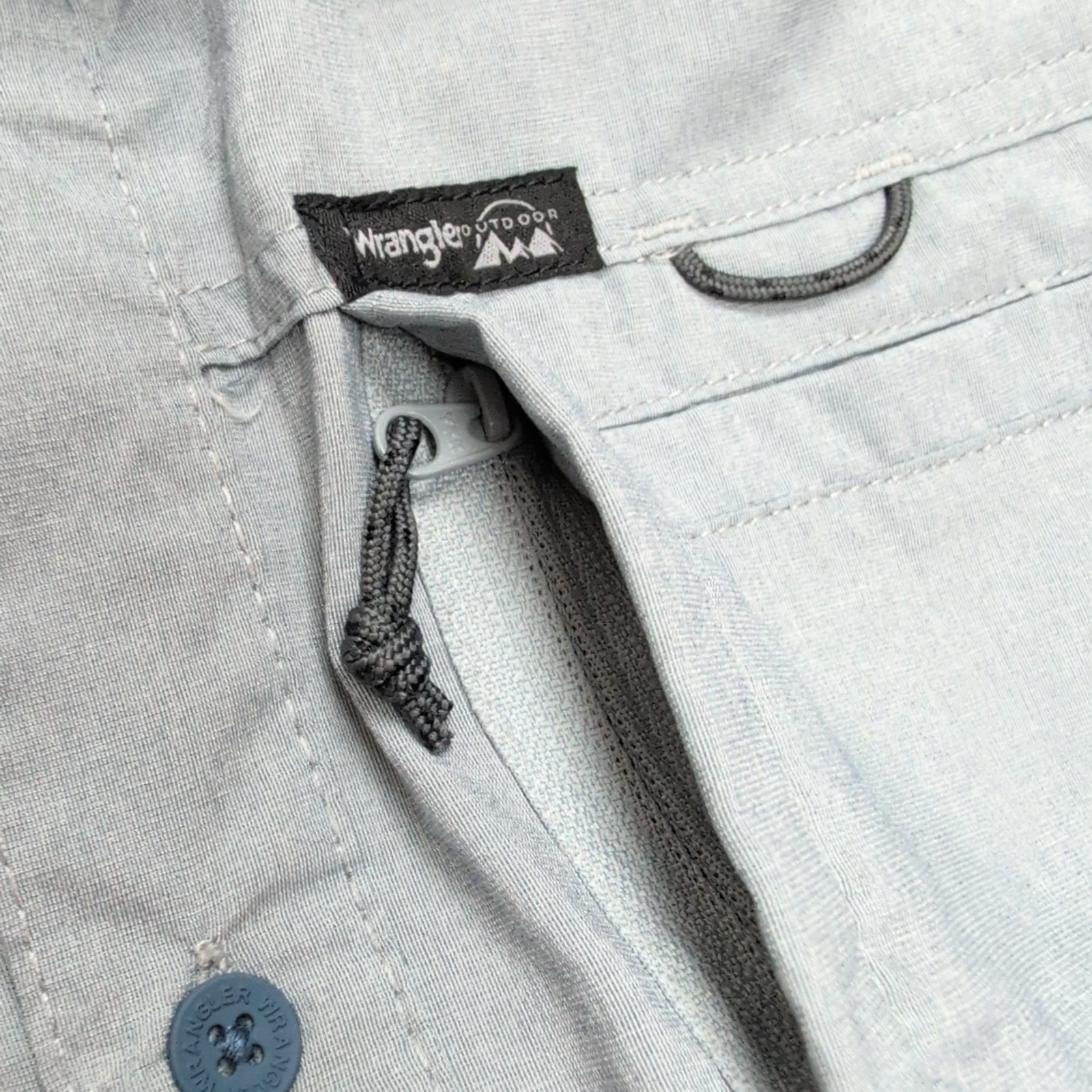 Chemise Wrangler Outdoor Homme Taille XL Technique Rando Gris Bleu