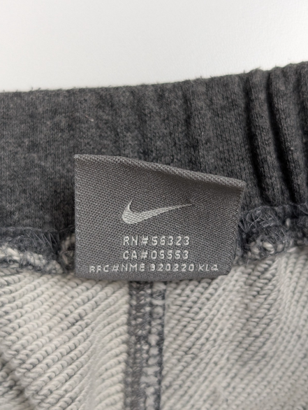 Pantalon Jogging NIKE VINTAGE Gris S (36/38) Femme Wide Leg 100% Coton Bande