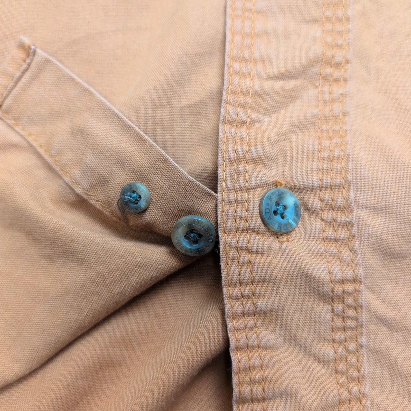 Chemise Red Head Workwear Orange Marron Vintage Manches Longues XL XXL