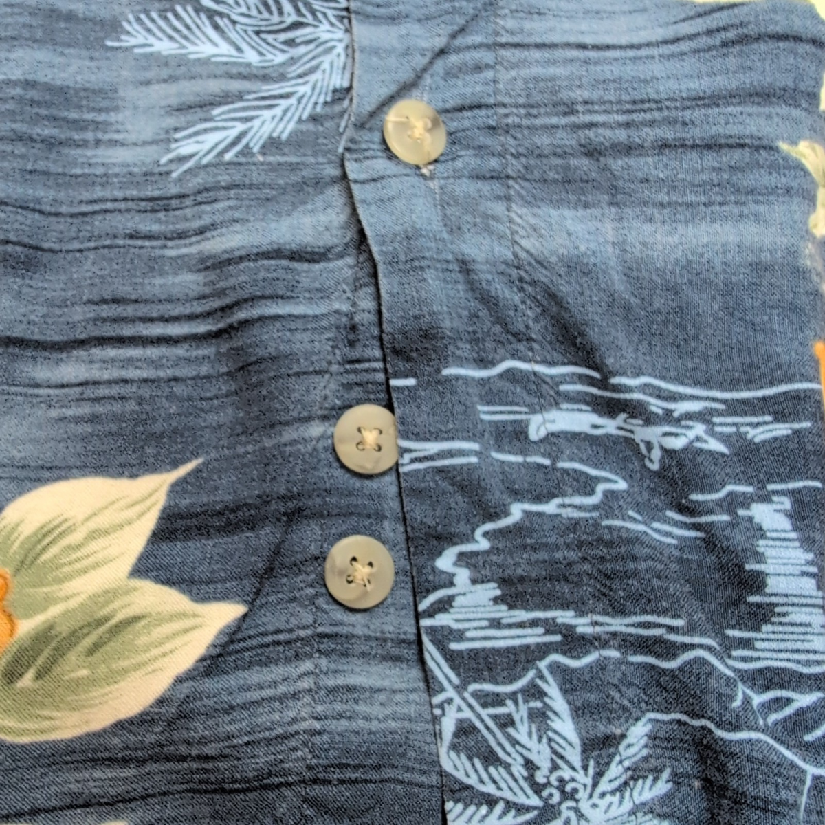 Chemise Hawaïenne Pierre Cardin Rayonne Bleu Floral XL