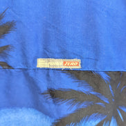 Chemise Hawaïenne Point Zero M Palmiers Couché Soleil Multicolore manches courte