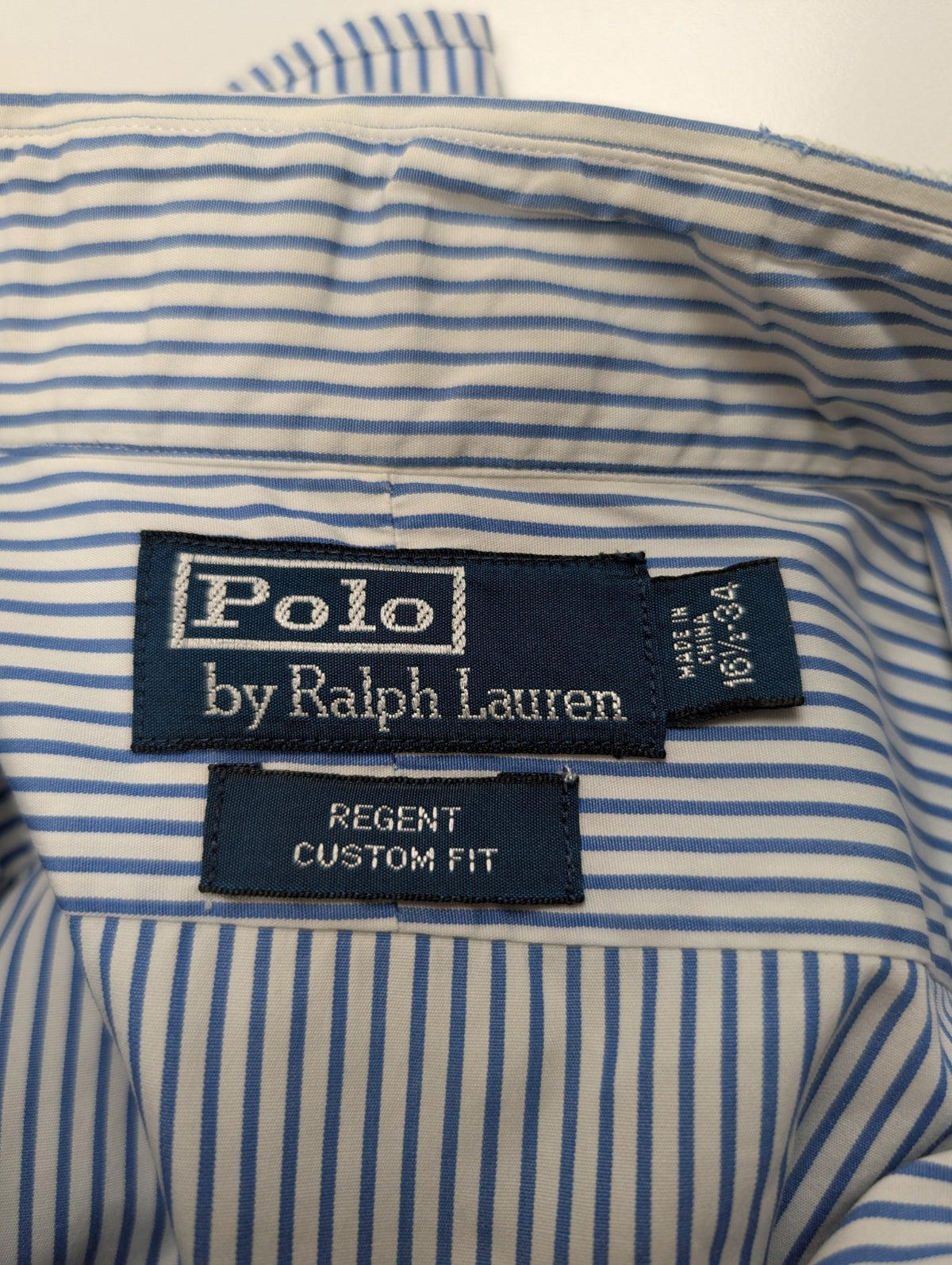 Chemise Polo Ralph Lauren Shirt L XL Regent Custom Fit Rayée Poignets Mousquetai