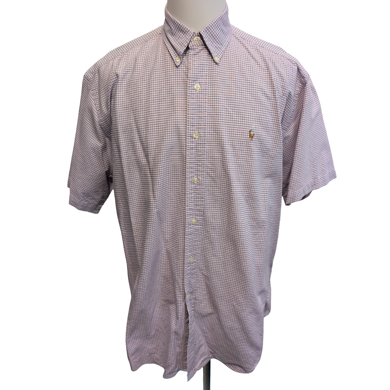 Chemise Polo Ralph Lauren Shirt L Blake Oxford Lila Manches Courtes Button Down