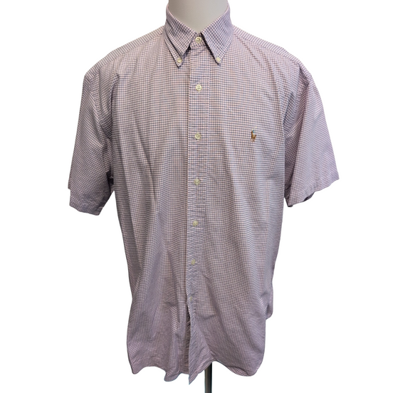 Chemise Polo Ralph Lauren Shirt L Blake Oxford Lila Manches Courtes Button Down