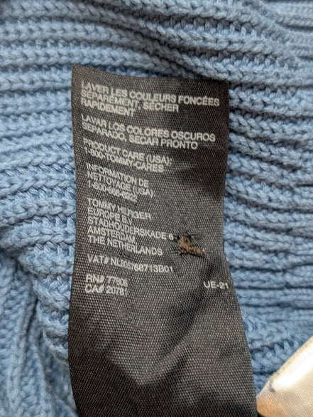 Pull Col Roulé Boutonné Tommy Hilfiger Bleu Ciel - Taille M