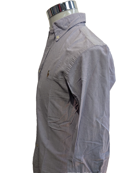Chemise Polo Ralph Lauren Shirt XS S Custom Fit Oxford Lila Violet Button Down