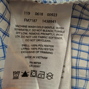 Chemise Columbia PFG bleu et blanche à carreaux taille L #286msch