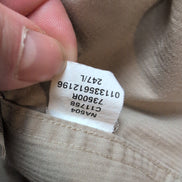 Chemise Chaps Easy Care Beige Crème à Rayures 1 Poche - Taille XL