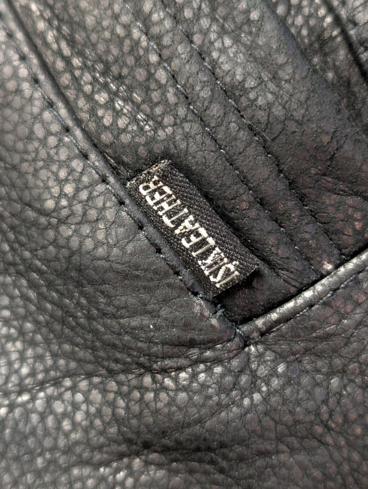 Manteau cuir noir mi-long Isik Leder taille XXL #9c