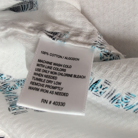 Chemise Hawaïenne Haggar XL Palmier Bateau Turquoise 100% Coton manches courtes