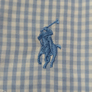 Ralph Lauren Chemise Homme XL Bleu Ciel Gingham Manches Longues Classic Blake