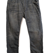 Jean Levi's 514 Homme Vintage Bleu Foncé W36 L32 Denim Poche Arrière Rabat
