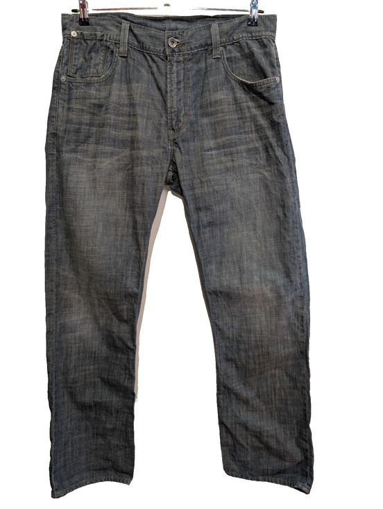 Jean Levi's 514 Homme Vintage Bleu Foncé W36 L32 Denim Poche Arrière Rabat