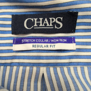 Chemise Chaps Bleue à Rayures Non Iron Stretch - Taille L/XL