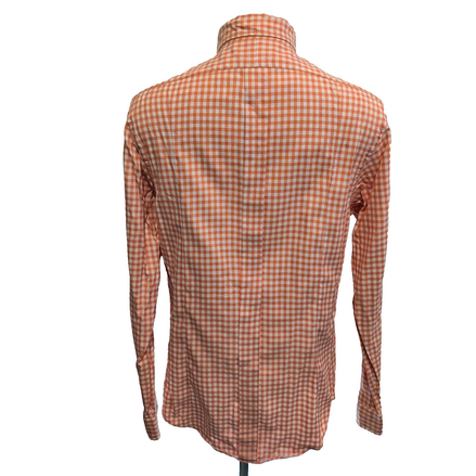 Chemise Polo Ralph Lauren L Orange Carreaux Custom Fit Cintrée Button Down Shirt