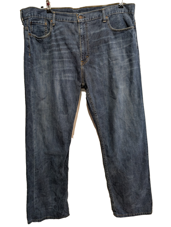 Jean Levi's 569 Loose Straight Homme W40 L32 Bleu Foncé Vintage Original Denim