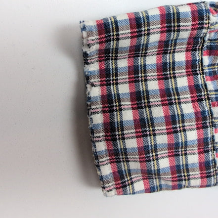 Chemise Ralph Lauren Blake S Carreaux Rouge Bleu Logo Brodé manches longues