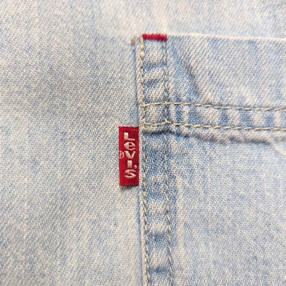 Chemise Levi's XL Jean Bleu 100% Coton 2 Poches Boutons Métal Logo