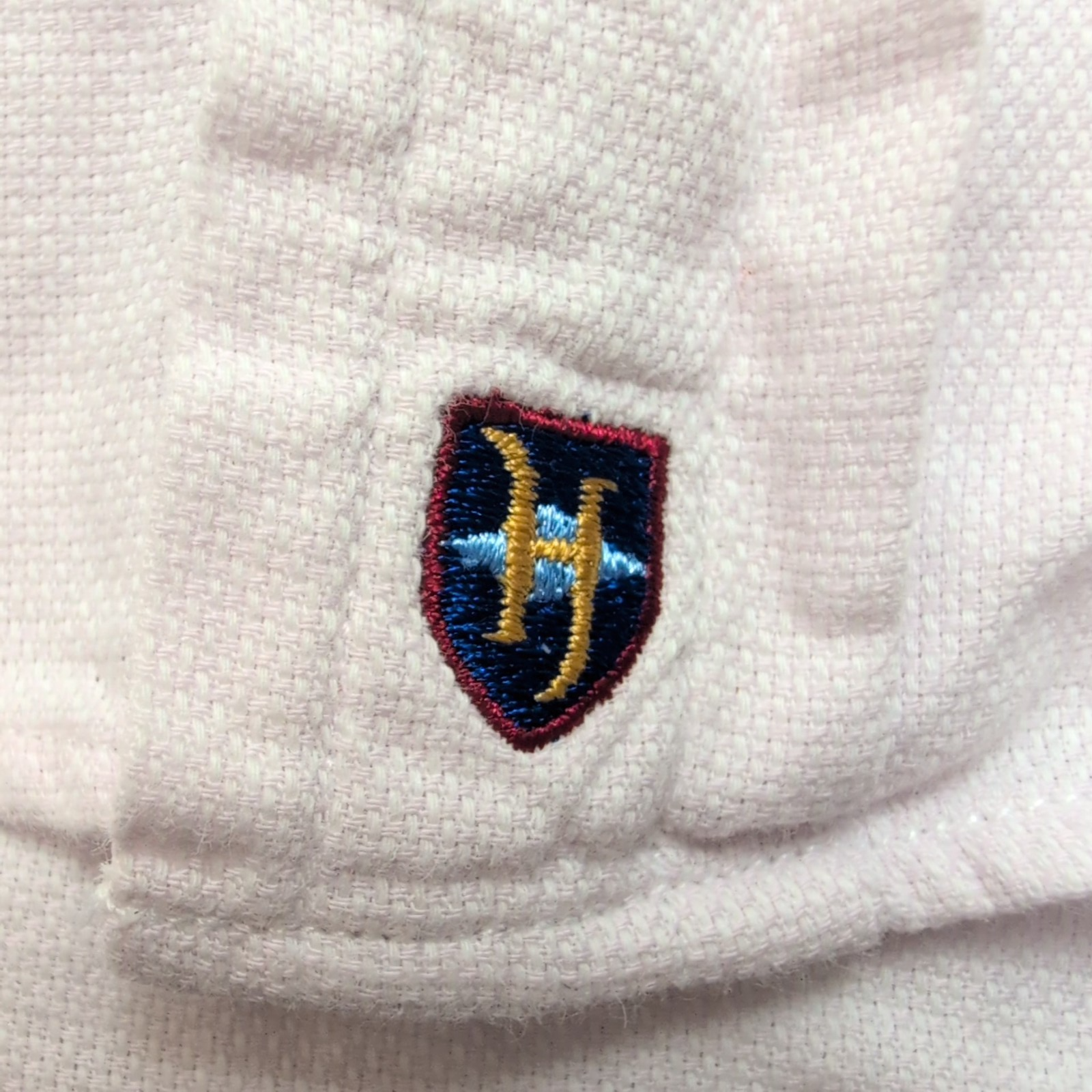 Chemise Henry Jacobson M/L Rose Pâle Unie Coton Logo Brodé Manches Longues