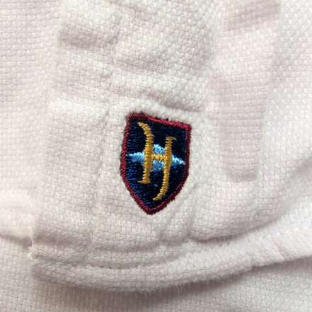 Chemise Henry Jacobson M/L Rose Pâle Unie Coton Logo Brodé Manches Longues