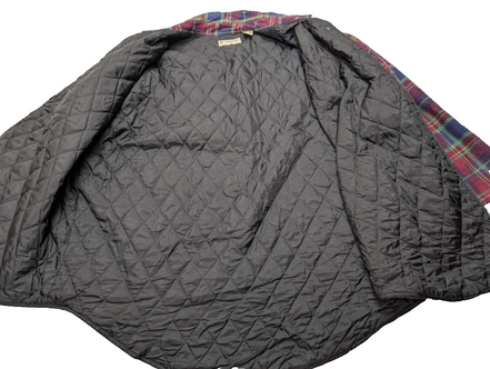 Wilderness Surchemise Flanelle Matelassée T.XL Veste Carreau Bordeaux Bleu |242S