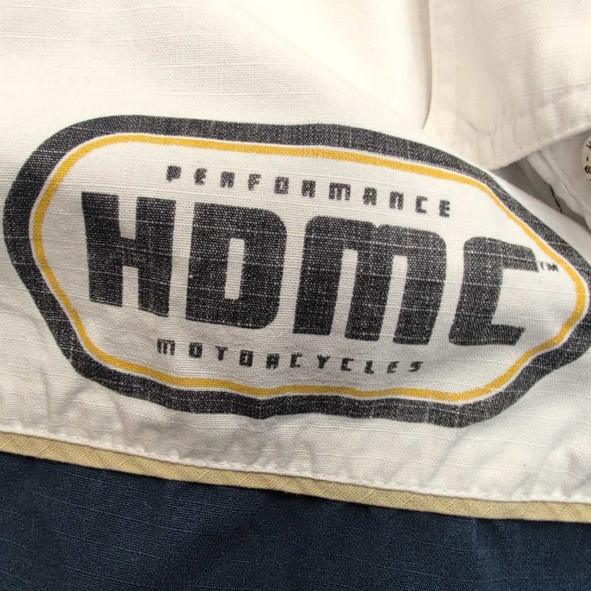 Harley Davidson Chemise Bleu Marine Blanche Manches Courtes Homme XL Vintage