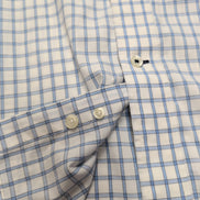 Chemise Nautica carreaux bleu blanc manches longues 1 poche XL
