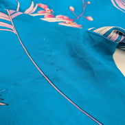 Chemise hawaïenne Helena's Made in Hawaii USA turquoise taille L #698h