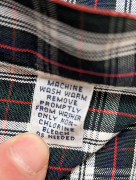 Chemise Ralph Lauren manches longues kaki à carreaux taille L #2811 18chfl