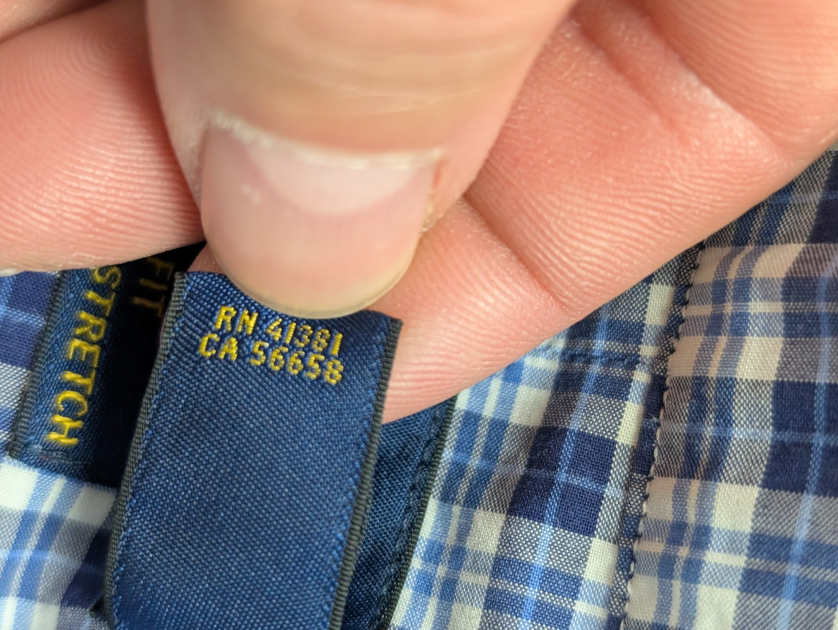 Chemise Polo Ralph Lauren Shirt M Slim Fit Stretch Carreaux Bleu Button Down