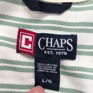 Chemise CHAPS blanche à rayures vertes taille L #57e
