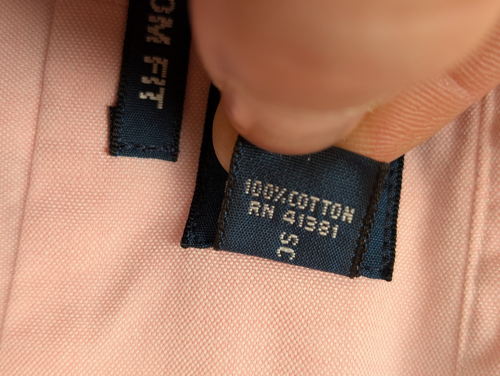 Chemise Polo Ralph Lauren Custom Fit Rose Pâle Logo Bleu Ciel  Taille L