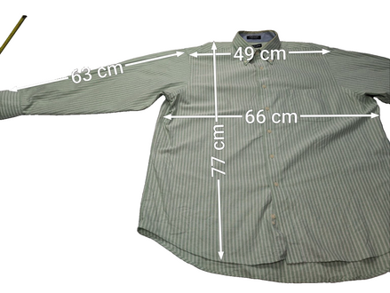 Chemise Chaps verte à rayures taille XXL #234msch