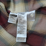 Chemise Levi's Western Carreaux Bordeaux et Crème Manches Longues Taille L