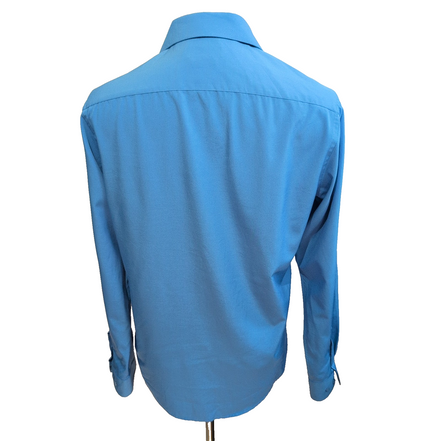 Nautica chemise fluide bleu ciel unie slim fit stretch taille M L