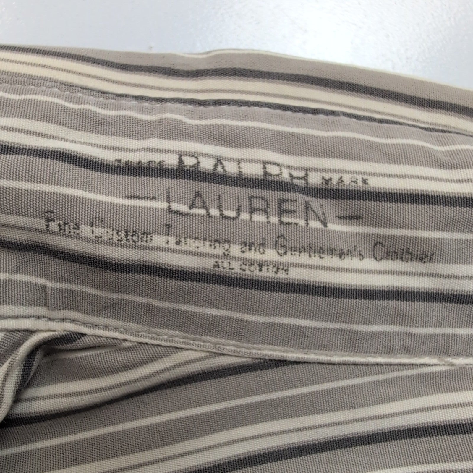 Chemise Polo Ralph Lauren S Vintage Marron Rayures Logo RPL Rare Coton