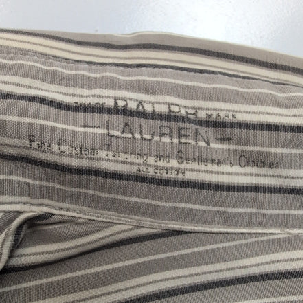 Chemise Polo Ralph Lauren S Vintage Marron Rayures Logo RPL Rare Coton