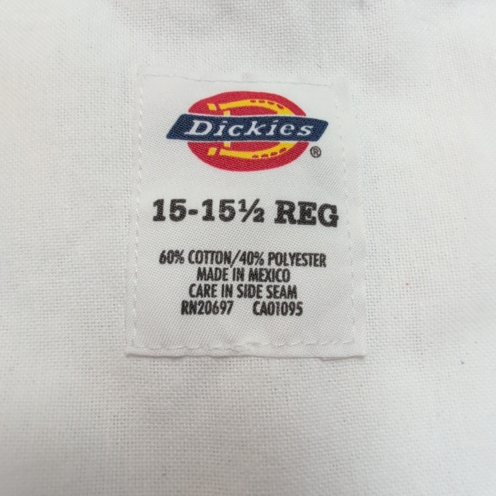 Dickies Chemise Blanche Manches Courtes Boston University Homme M L