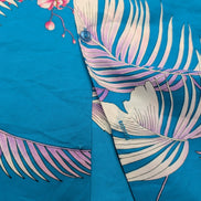 Chemise hawaïenne Helena's Made in Hawaii USA turquoise taille L #698h