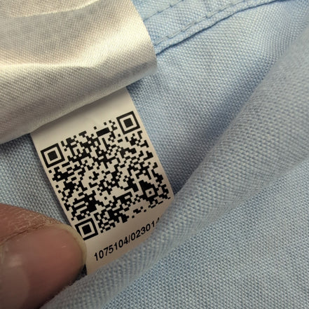 Chemise Tommy Hilfiger Bleu Clair Manches Courtes 1 Poche Taille XL