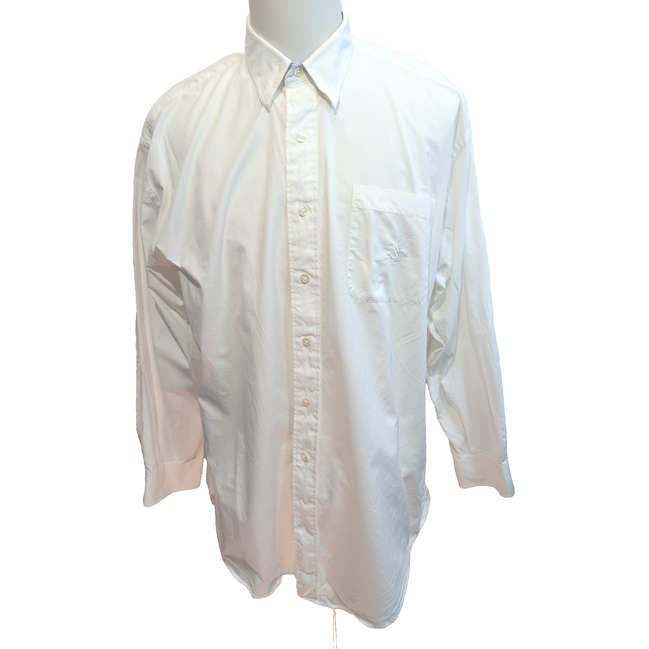 Nautica chemise blanche unie logo brodé taille XL XXL 100% coton