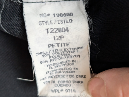 Veste chemise blazer Sag Harbor noire manches courtes taille L