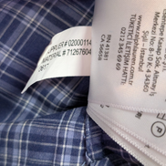 CHEMISE POLO Ralph Lauren homme XL Slim Fit Bleu Blanc SANS LOGO 💙