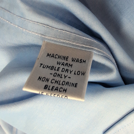 Chemise Cooper & Stewart XL Tall Neuve Étiquette Coton Stretch Bleu Unie