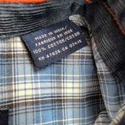 Chemise Nautica Bleu Carreaux 100% Coton Logo Métal Taille L manches courtes