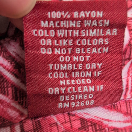 Chemise Hawaïenne Junction West Rayonne Rouge Floral L