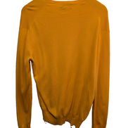 Pull Polo Ralph Lauren orange col V logo bleu Pima Cotton taille S