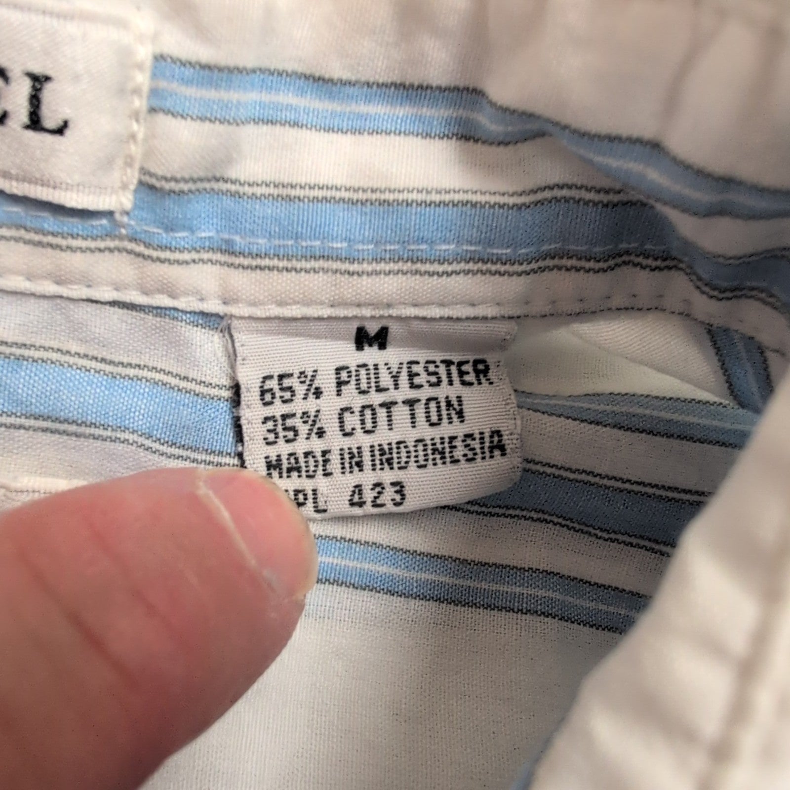 Chemise Levis Silver Label M Rayures Bleu 2 Poches Manches Courtes